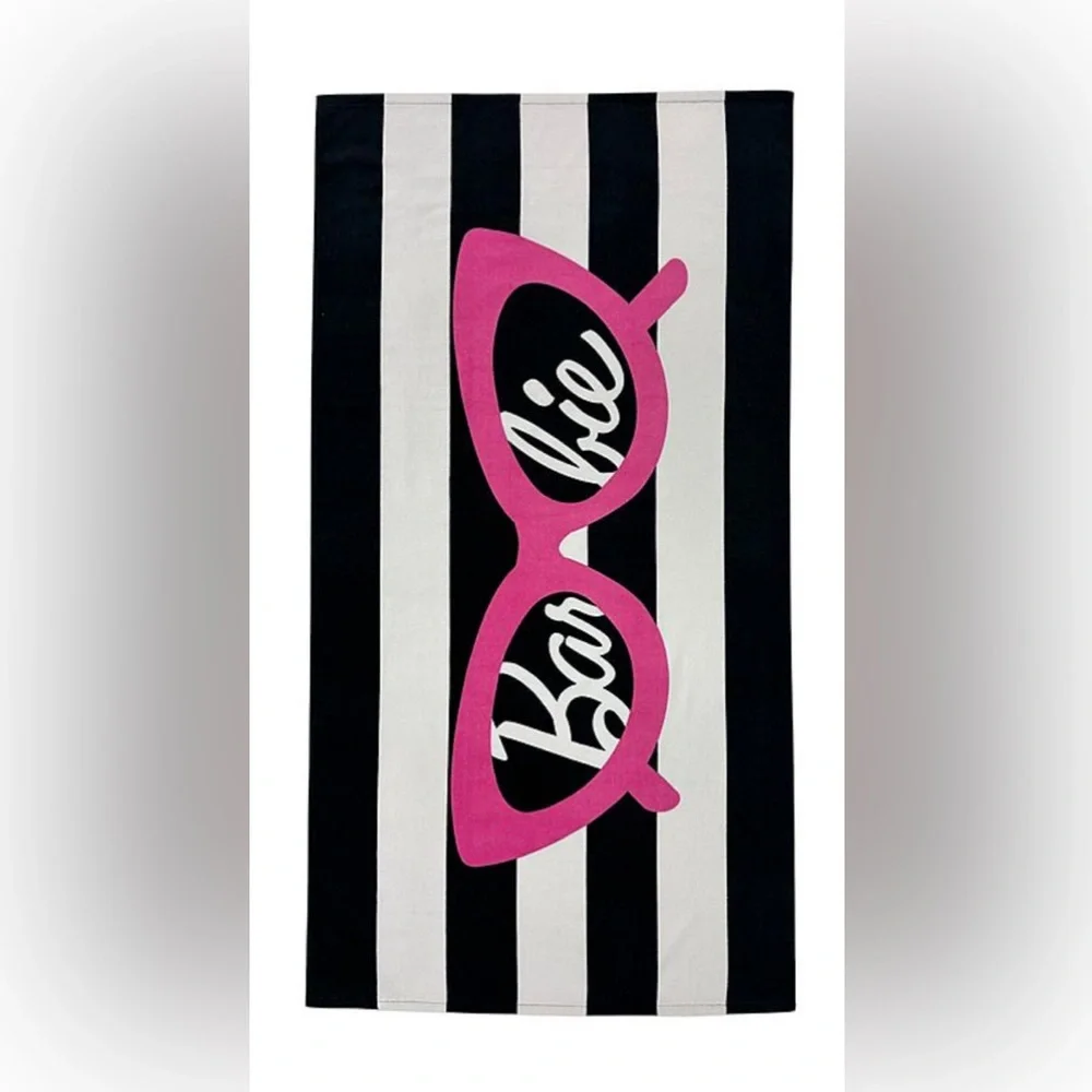 Barbie Pink Sunglasses Oversized Beach Towel- New